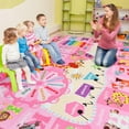thumbnail image 3 of Noahas Playroom Rug Daycare Kids Rug 4x6,Educational and Fun Nursery Rug with ABC Alphabet Animals Classroom Rug Washable Kids Play Mat Baby Toddler Children Boys Rugs for Bedroom,Pink, 3 of 7