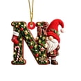 thumbnail image 2 of Linnome 2D Acrylic Christmas Letter Ornaments Personalized Xmas Tree Hanging Letter Pendants Festive DIY Decorative Accessories For Home Holiday Party Christmas Tree Decoration Gift Idea Supply, 2 of 6