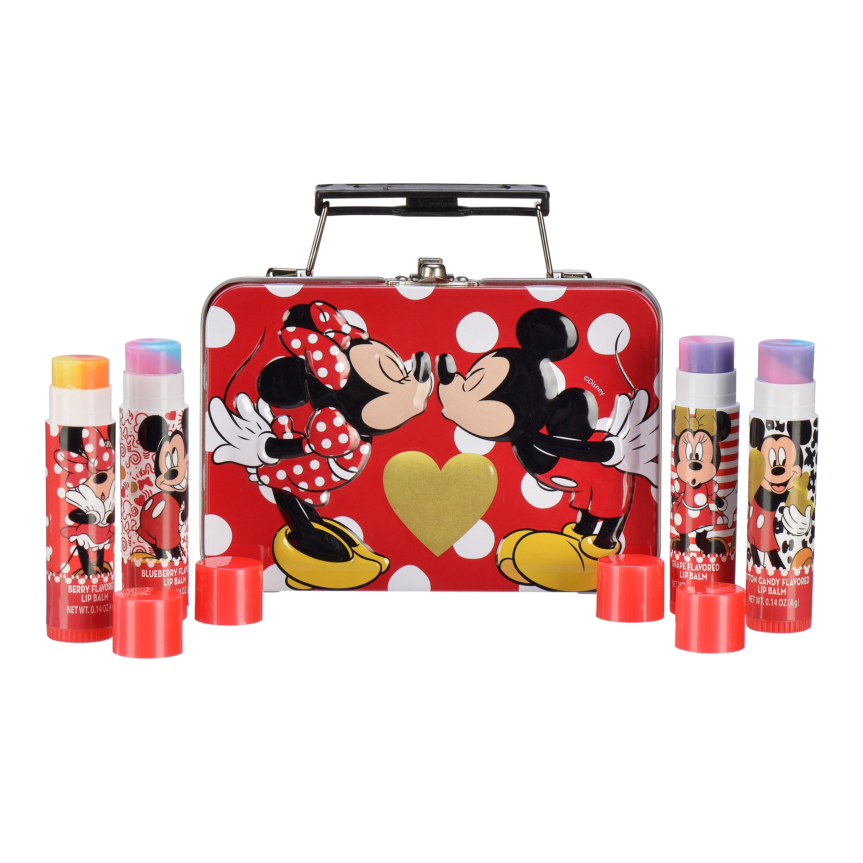 Disney Minnie Mouse Lip Balm Gift Set with Metal Tin, 5 Pieces (9.99 Value)