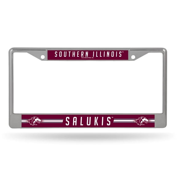 Southern Illinois Salukis Chrome Metal License Plate Frame