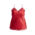 thumbnail image 4 of Joyspun Women’s Lace Trim Satin Chemise, Sizes S to 3X, 4 of 5