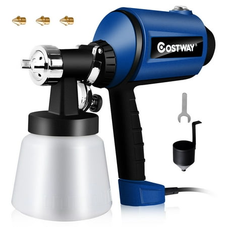 Hand Painted Onesies - Costway 450W Electric HVLP Paint Sprayer Handheld 3-ways Spray Gun w/ 3 Copper Nozzles