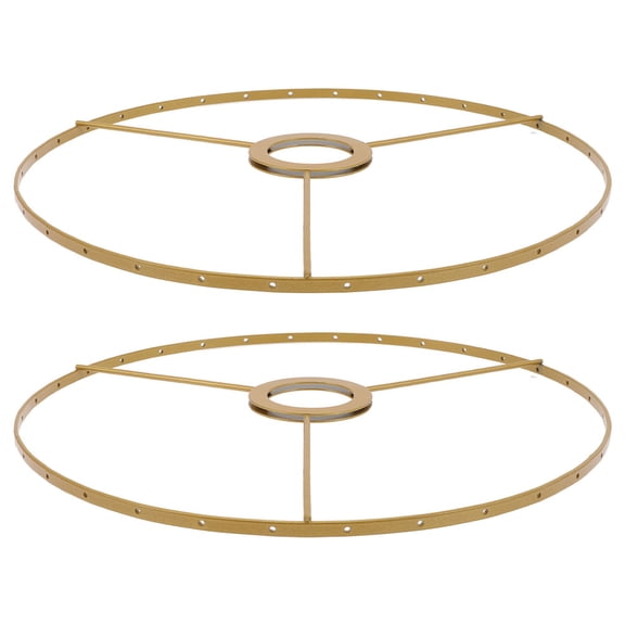 NICEXMAS 2Pcs Golden Iron Lamp Shade Frame Wire for Diy Table and Floor Lamps Home Office Lighting Decor 15In