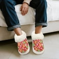 thumbnail image 5 of FUIALDOLG Christmas Slippers for Women Modern Style Gingerbread Man Print Winter House Slippers Indoor Comfort Thick Sole Bathroom Cozy Gifts, 5 of 7