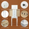 thumbnail image 3 of Gymax Mirrored Armoire Jewelry Cabinet Free Standing Organizer Storage Box Chest White, 3 of 9