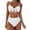 White, variant on UTSJKR Womens Two Piece High Waisted Bikini Sets Sexy High Cut Swimsuit Tie Knot V Neck Bathing Suit Tummy Control Black 8-12