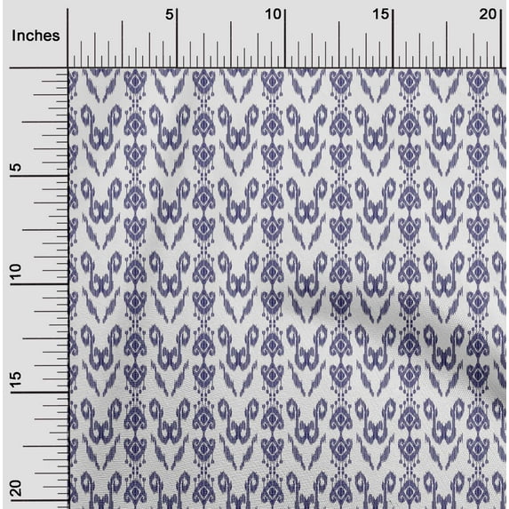 oneOone Polyester Lycra Fabric Ethnic Ikat Print Fabric By The Yard 56 Inch Wide