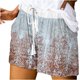 thumbnail image 1 of Mujeres Pantalones Cortos con Bolsillos Impresos Detalle Vendaje, Casual Y Suelto Ajuste Pantalones Cortos de las Mujeres para el Verano, 1 of 5