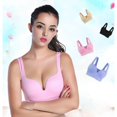 thumbnail image 7 of Women Girl's Sports Bras Racerback Bra Seamless Wireless Underwear Bra Full Coverage Outdoor Pink L, 7 of 7