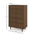 thumbnail image 4 of Child Craft Surrey Hill 33" Interlocking 5-Drawer Chest for Nursery or Bedroom, Anti-Tip Kit, Diamond Detail, Toasted Chestnut, 4 of 9
