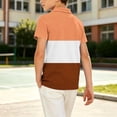 thumbnail image 7 of akafmk Boys School Uniform Shirts Short Sleeve Collared Shirt Colorblock Breathable Athletic Shirt Casual Summer Tops, 5-15Y, 7 of 7