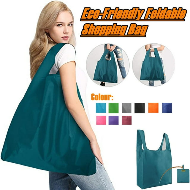 Xihbxyly Bolsa de Compras Plegable, Diseño Ecológico y Reutilizable, Tela Resistente y Resistente Al Desgarro, Ligera y de Gran Capacidad, Ideal para Viajes o Compras, Lavable a Máquina, 38 X 40 X 15