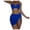 Blue, variant on Lovzfmll 3 Piece Bikini Sets for Women, Triangle Bikini with Beach Cover Up, Adjustable and Padded