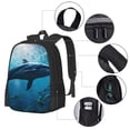 thumbnail image 4 of Daiia Ocean Dolphin Fish School Backpack for Men and Women -Durable Backpack Large Capacity, Water-Resistant Bag with Adjustable Straps and Laptop Compartment, 4 of 9