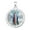 Sterling Silver, variant on Miraculous Medal Round Color Necklace Pendants Adult - 1 inch Sterling Silver