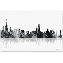 Trademark Fine Art "Chicago Illinois Skyline BG-1" Canvas Art by Marlene Watson