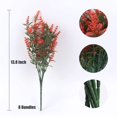 thumbnail image 2 of Sinhoon 16 Bundles Artificial Flowers Lavender Bunch Fake Plants Faux UV Resistant Flower Plastic Home Outdoor Decorations (Orange Red), 2 of 7