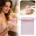 thumbnail image 2 of 100 Pack Clear Drawstring Mini Mesh Gift Pouches, Small Transparent Jewelry, Candy and Favor Bags, Bulk Packaging Sacks for Weddings, Bridal Showers and Birthday Party Giveaways, 2 of 4