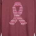 thumbnail image 3 of Instant Message - Fight Against Breast Cancer Ribbon Lightweight French Terry Wide Neck Long Sleeve Graphic Shirt, 3 of 6