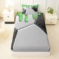 thumbnail image 3 of Erosebridal Sport Soccer Twin Sheet Sets 3pcs for Kids Boys,Teens Green Ice Cream Drip Bedding,Luxury Bedroom Decor, 3 of 5