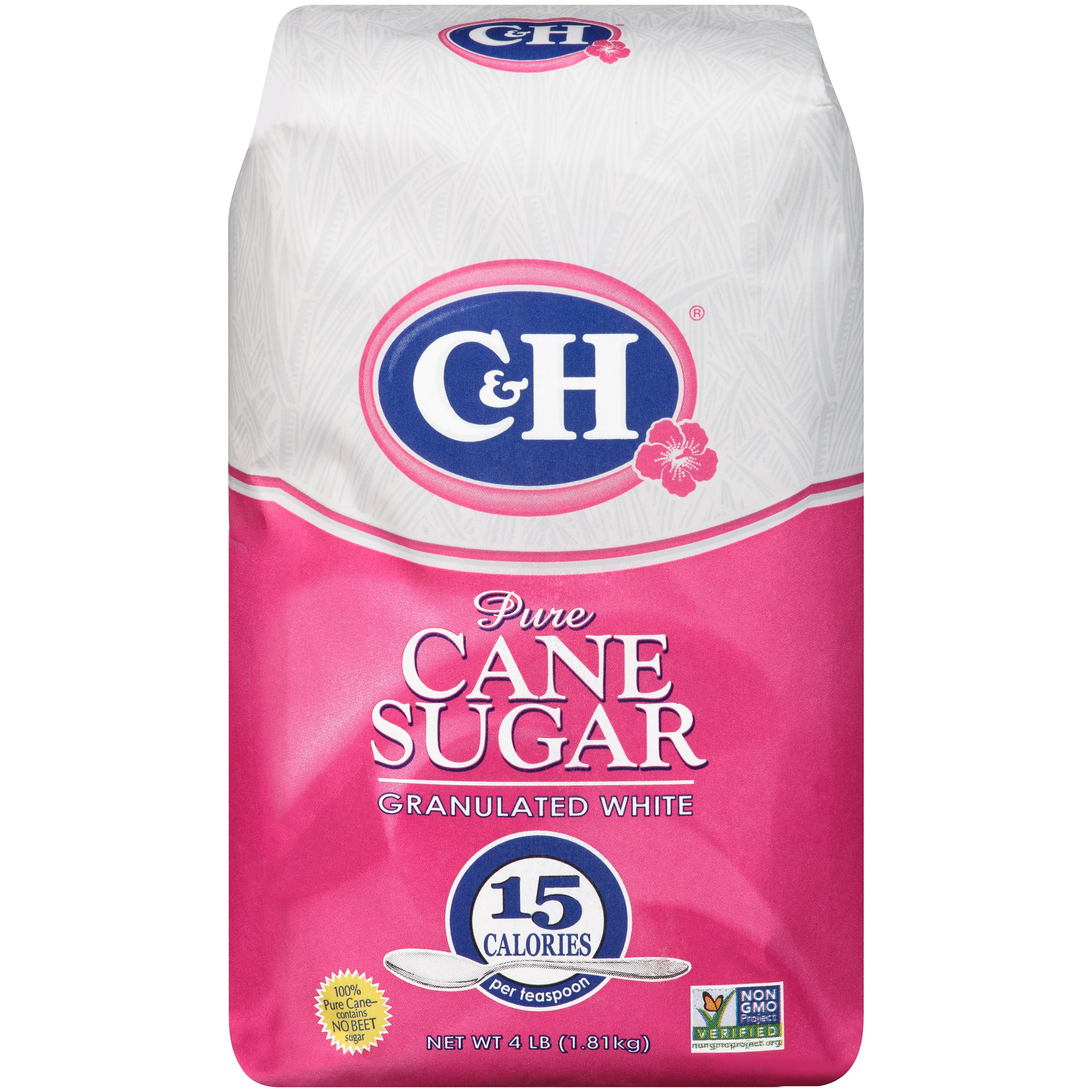 C & H Pure Granulated White Cane Sugar, 4 lb