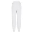 thumbnail image 7 of PXLKNZH Sweat Pants for Women Elastic Waisted Fleece Cinch Bottom Lounge Pants Casual Loose Fit High Rise Jogger Sweatpants White,L, 7 of 7