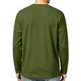 thumbnail image 6 of Men's Casual Loose Fit Long Sleeve Chest Pocket T-Shirt Versatile Autumn Winter Top, 6 of 8