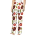 thumbnail image 3 of Uemuo Tomatoes Pattern Women's Wide Leg Palazzo Lounge Pants with Pockets Light Weight Loose Comfy Casual Pajama Pants-X-Large, 3 of 9