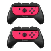 Angle View: For Switch Joy Con Grip, 2-pack Kit Set Black Joy-Con Handle Grip Lightweight Slim Anti Slip Case Cover Protective Controller Grip Handle Handheld Holder for Nintendo Switch JoyCon, by Insten