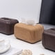 thumbnail image 1 of Simple Stylish Tissue Box Napkin Storage Holder Wooden Cover ABS Toilet Paper Case Container Home Car Desktop OrganizerBrownAustralia He Qiyong unisex, 1 of 1