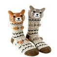 thumbnail image 2 of CYBIBO New 3D Knit Animal Socks, Cute Handmade Crocheted Animals 3D Design Sock, Christmas Gifts, Winter Warm Socks for Women Men(Lesser panda), 2 of 5