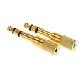 thumbnail image 2 of Adaptador Par de Audio Jack Adaptador Convertidor de Estéreo Enchufe para Guitarras Eléctricas Micrófono de Auriculares de 3,5 mm 6.35mm Macho a Hembra Tomshoo Adaptador, 2 of 5