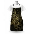 thumbnail image 3 of Steampunk Apron, Dark Toned Mechanical Composition Including Various Wheels Gears Image, Unisex Kitchen Bib with Adjustable Neck for Cooking Gardening, Adult Size, Dark Brown Sand Brown, by Ambesonne, 3 of 4
