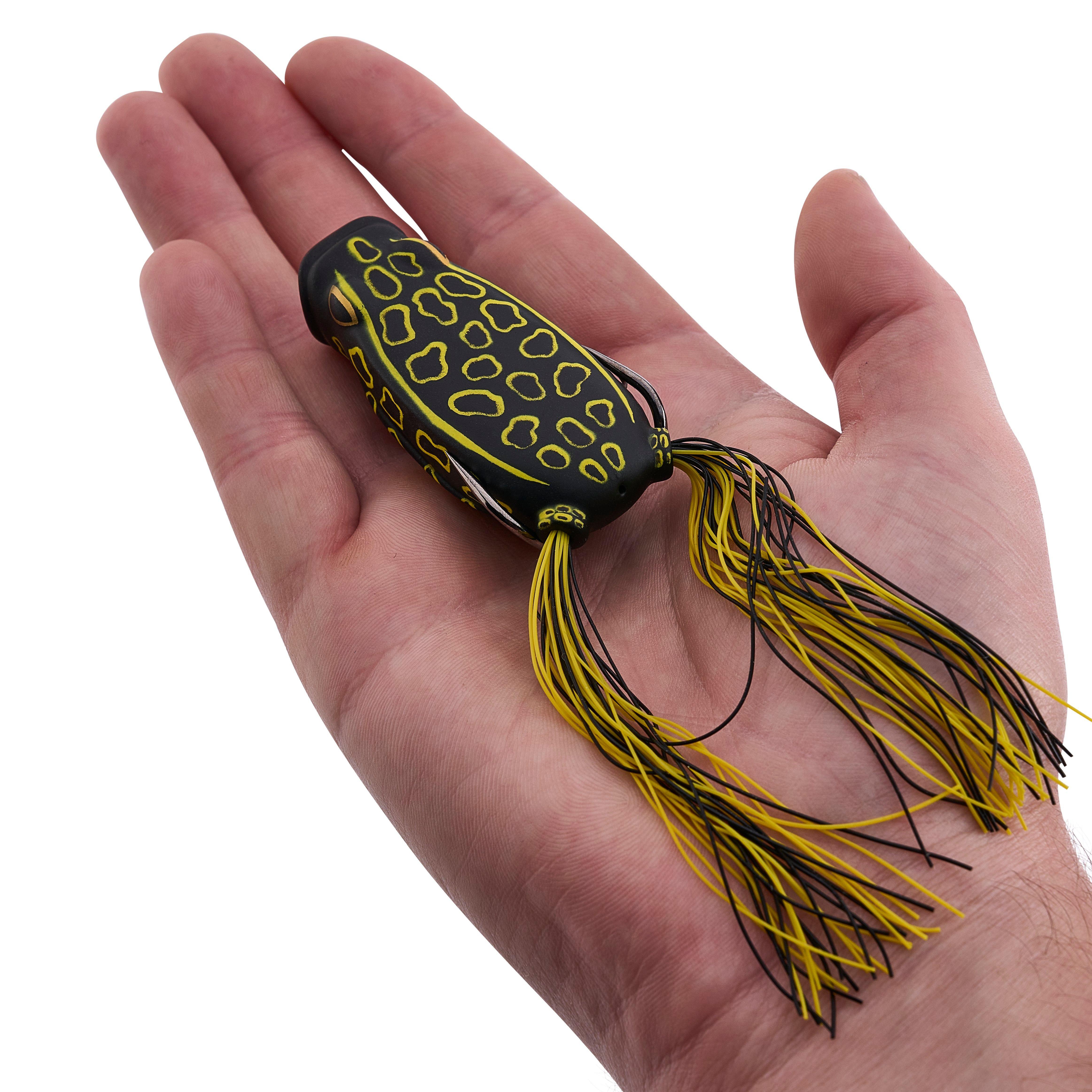 Berkley Swamp Lord Popping Hollow Body Frog, 2/3 oz, Voodoo Black