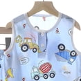 thumbnail image 4 of Toddler Boy Summer Outfit for 6-12 Months Baby Boy Girls Toddler Summer Outfit Waffle Striped Short Sleeve T-shirt Elastic Waist Shorts 2 Piece Short Set Short Sets,A37-Sky Blue, 4 of 4