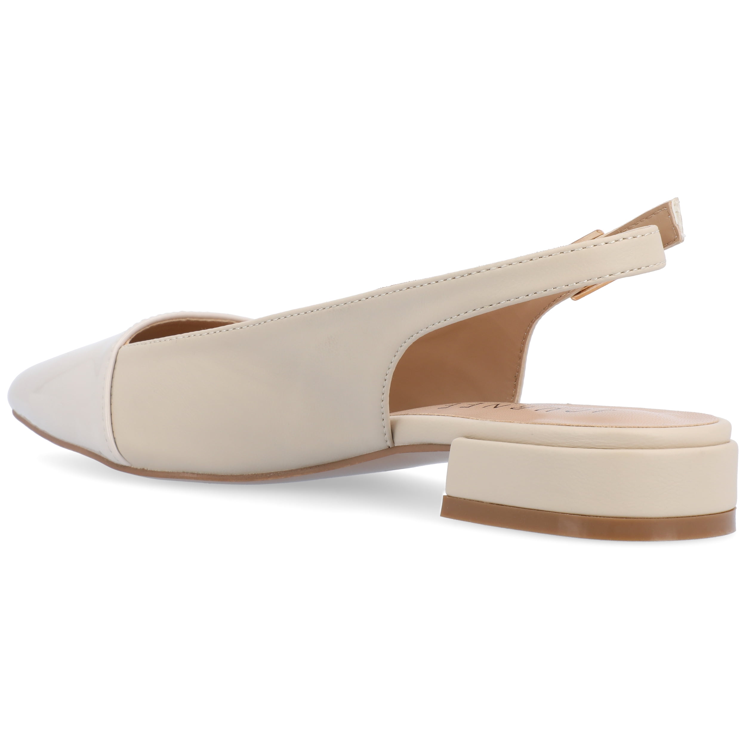 Journee Womens Bertie Sling Back Two Tone Pointed Toe Flats