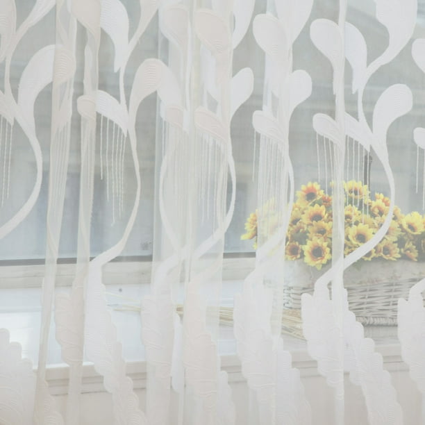 Cortina Transparente Xihbxyly para Ventana 1 Panel de Tela
