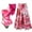 Hot Pink, variant on Women's One-Piece Swimsuit, Retro Vintage Print Bathing Suit, Hollow Out Long Torso Design with Adjustable Straps, Soft Stretchy Nylon Mesh Fabric for Beach Pool Vacation