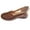 Brown, variant on Women Flat Shoes Slip on Round Toe Breathable Wide Width Comfy Loafer Shoes Size 9