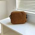 thumbnail image 3 of Corduroy Shoulder Bag Solid Color Women Handbag Adjustable Strap Female Satchels, 3 of 10