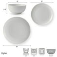 thumbnail image 2 of Mikasa Kyler 12-Piece Bone China Dinnerware Set, Service for 4, 2 of 2