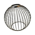 thumbnail image 3 of Pantalla de lámpara de hierro, cubierta de bombilla, decoración del hogar, accesorio de iluminación colgante industrial Negro 148x13cm, 3 of 9