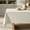 Ivory, variant on Natural Beige Linen Cotton Table Cloth Rectangle Tablecloth Spring Waterproof Spillproof Cross-Star Textured Table Cltoth Decorative Farmhouse Style for Dining Party Weddings 60x120 Inch