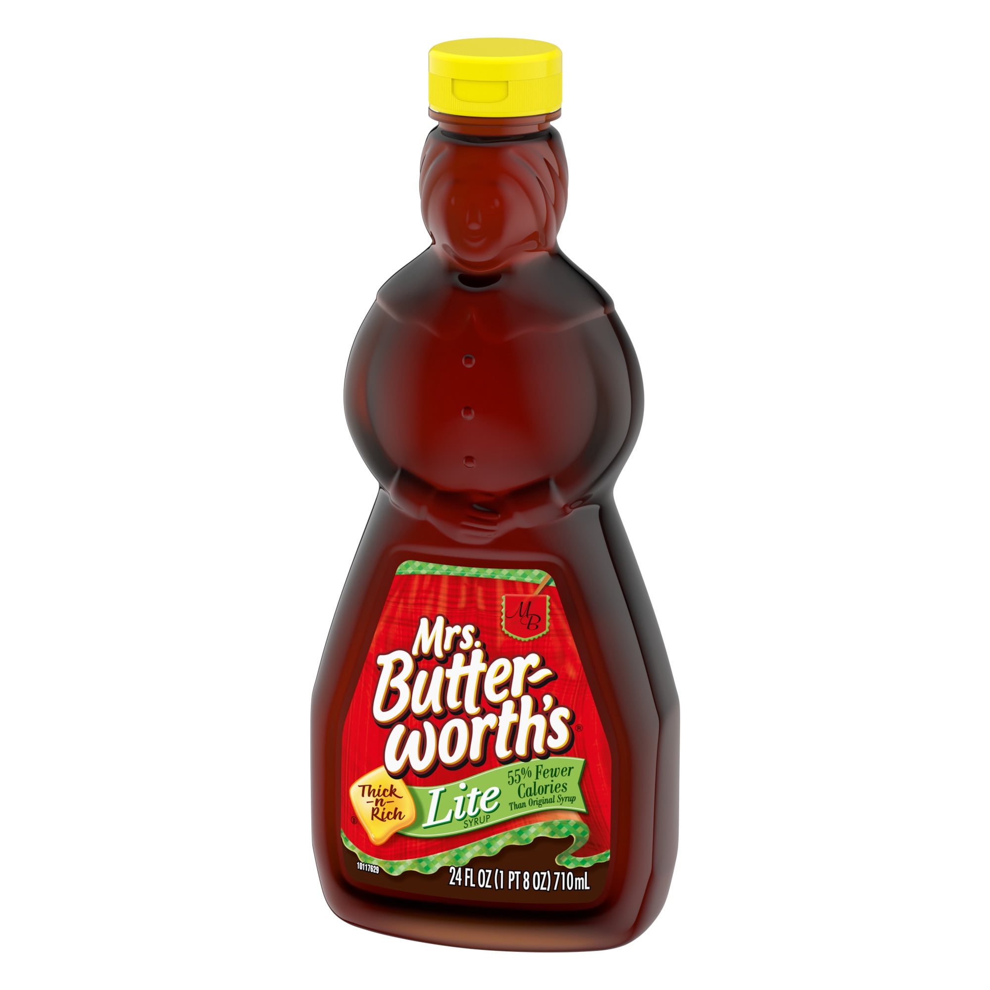 (6 pack) Mrs. Butterworth's Lite Thick and Rich Pancake Syrup, 24 fl oz Bottle