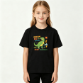 thumbnail image 2 of Dream Big Be Wild Dinosaur Girls Graphic Tee, Cute Dino Adventure 100% Cotton Kids Short Sleeve T-Shirt, 2 of 5