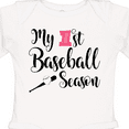 thumbnail image 4 of Inktastic My 1st Baseball Season Girls Long Sleeve Baby Bodysuit, 4 of 5