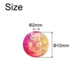 thumbnail image 2 of Uxcell 30Pcs Acrylic Beads 10mm Crackle Acrylic Beads Round Smooth Loose Beads for Jewelry Making, Red Gold, 2 of 5
