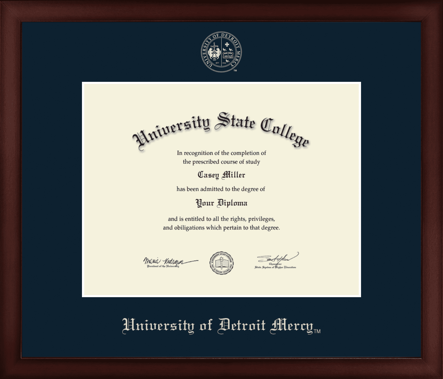 University of Detroit Mercy Diploma Frame, Document Size 11" x 8.5" -  Walmart.com