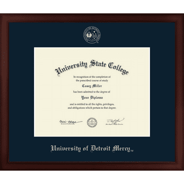 University of Detroit Mercy Diploma Frame, Document Size 11" x 8.5"