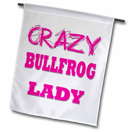 Crazy Bullfrog Lady 18 x 27 inch Garden Flag fl-174957-2